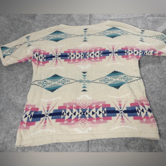 Chaps Womens Large Petite Sweater Southwestern Colorful - Picture 4 of 7